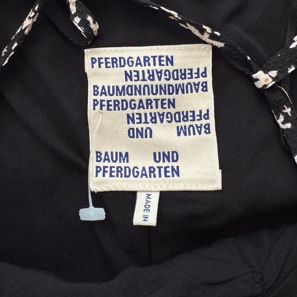 Baum Und Pferdgarten Asta Printed Midi Dress 38 Medium Black White Floral - Picture 6 of 9